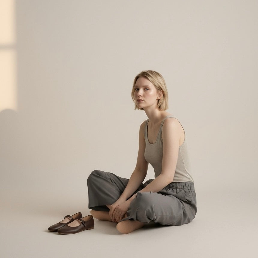 PIMA COTTON TROUSER — SLATE