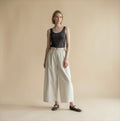PIMA COTTON TROUSER — CHALK