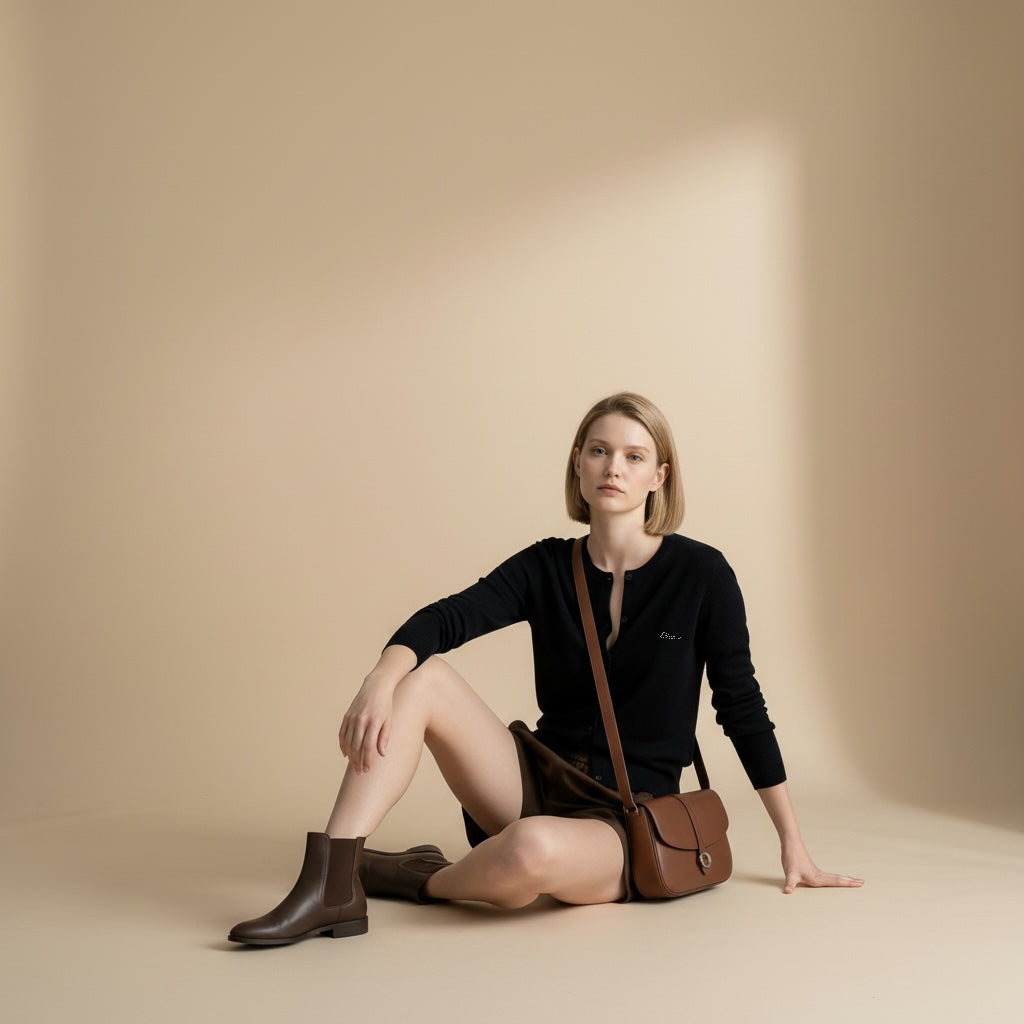 THE ELIAN CARDIGAN — BLACK