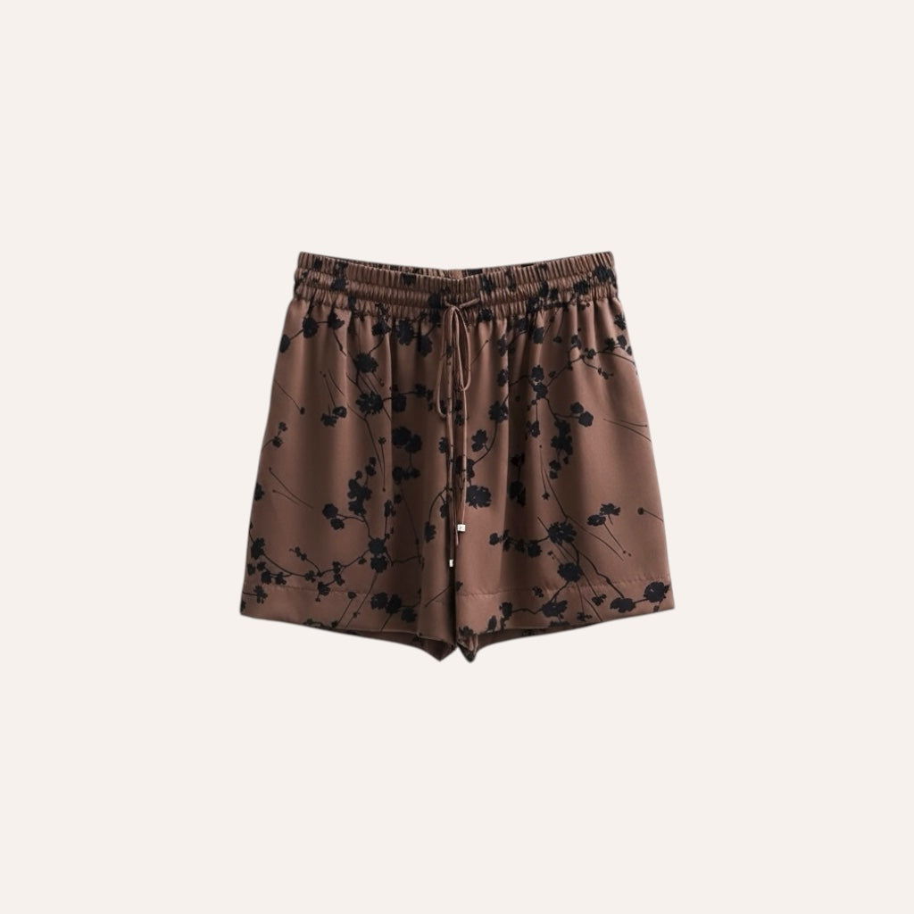 SILK SHORT — COCOA BLOSSOM