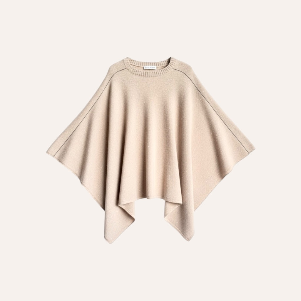 BABY CASHMERE PONCHO — OAT