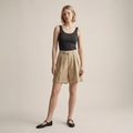 FRENCH LINEN SHORT — SAND