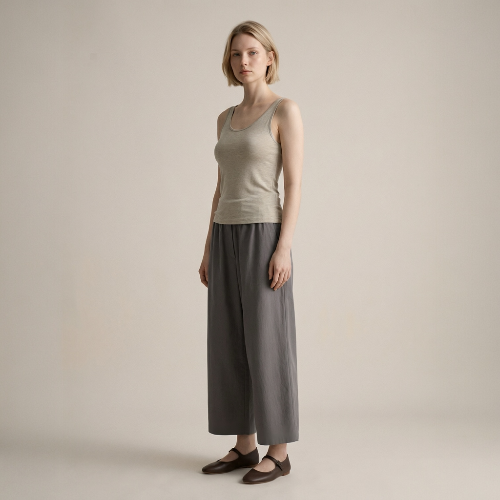 PIMA COTTON TROUSER — SLATE