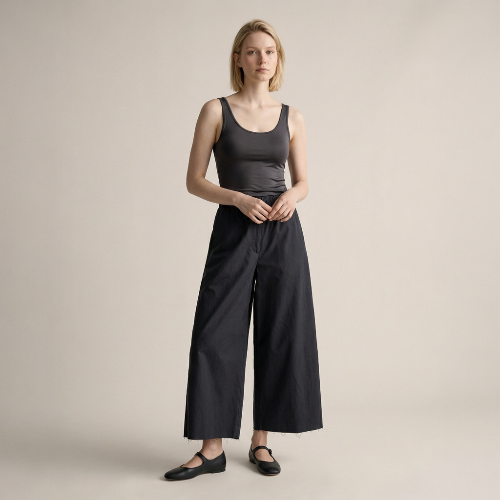 PIMA COTTON TROUSER — NOIR
